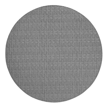 Wipeable Wicker Rnd Mat Gray