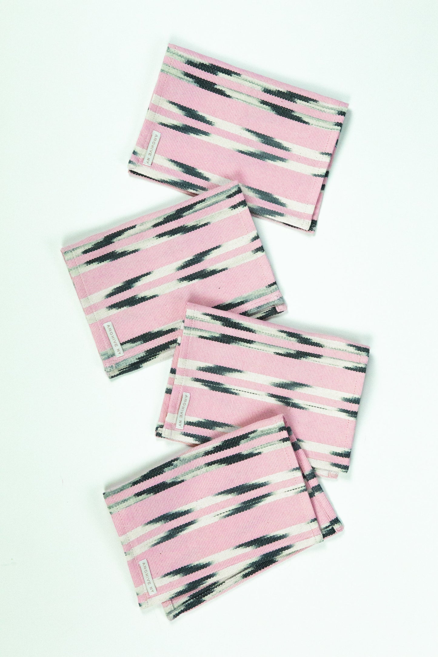 Archive New York Xela Light Pink Jaspe Cocktail Napkins Set of 4 Archive New York