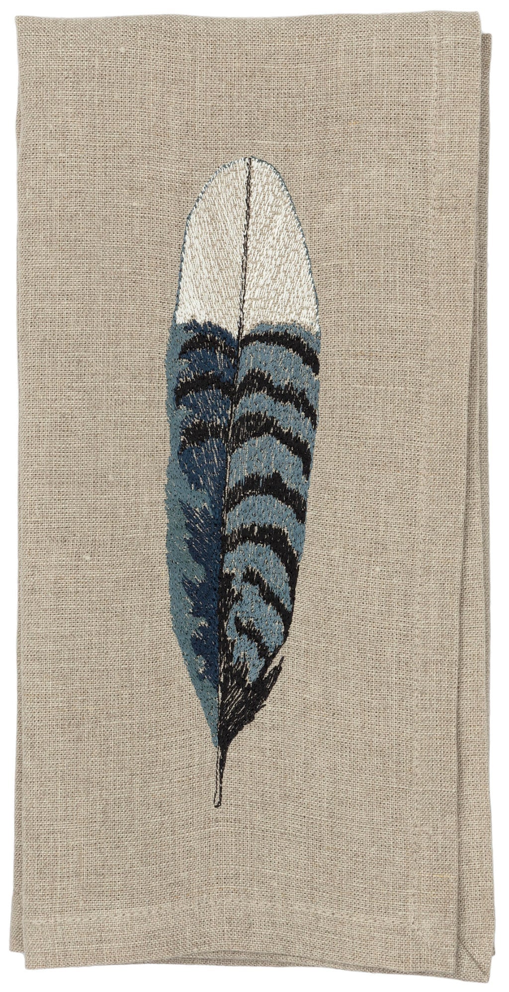 Blue Jay Feather Dinner Napkin