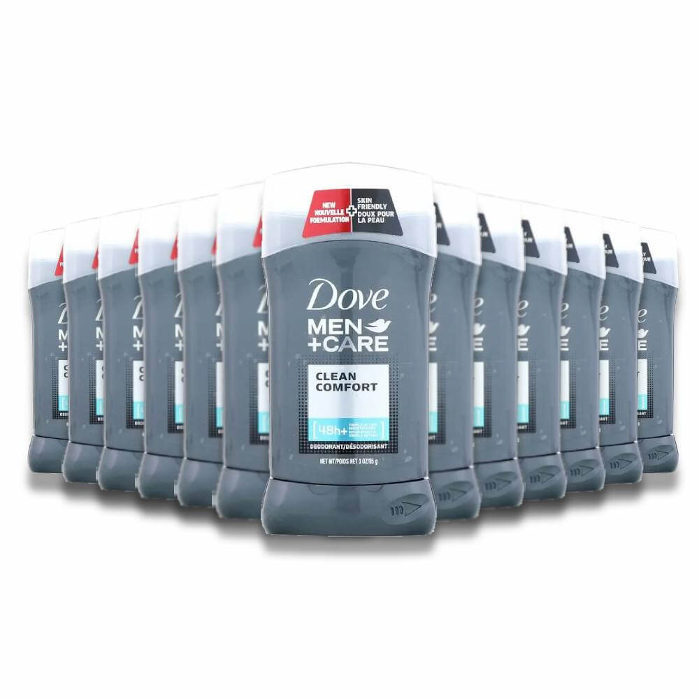 Dove Men + Care, Deodorant Solid, Clean Comfort 3 Oz - 12 Pack