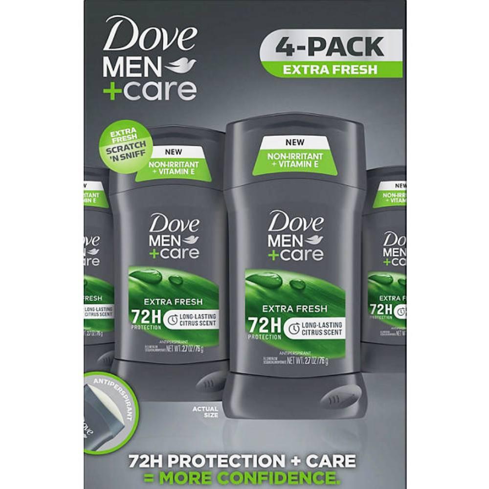 Dove - Men+Care Antiperspirant Deodorant, Extra Fresh - 2.7 Oz - 4 Pack