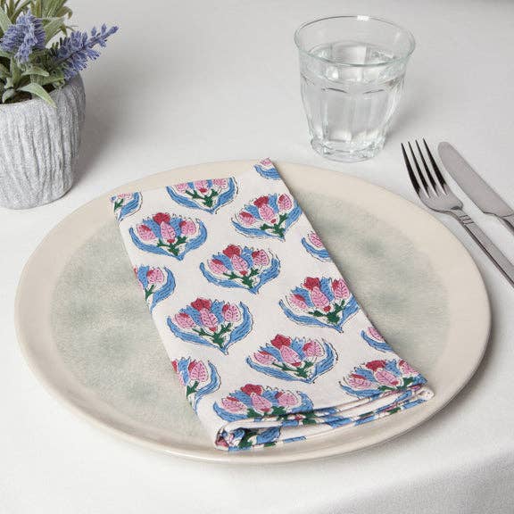Block Print Napkins - Bouquet