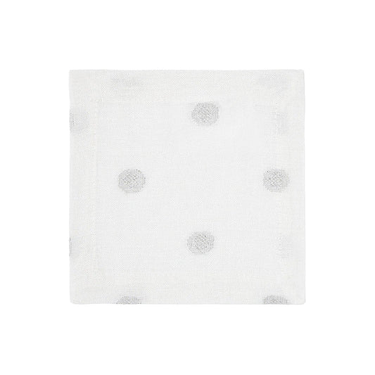 Vogue Silver Cocktail Napkins by Mode Living | Fig Linens