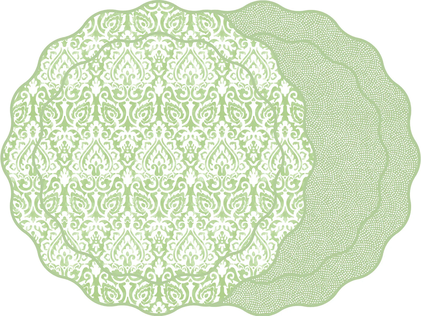 Scallop Damask Placemat