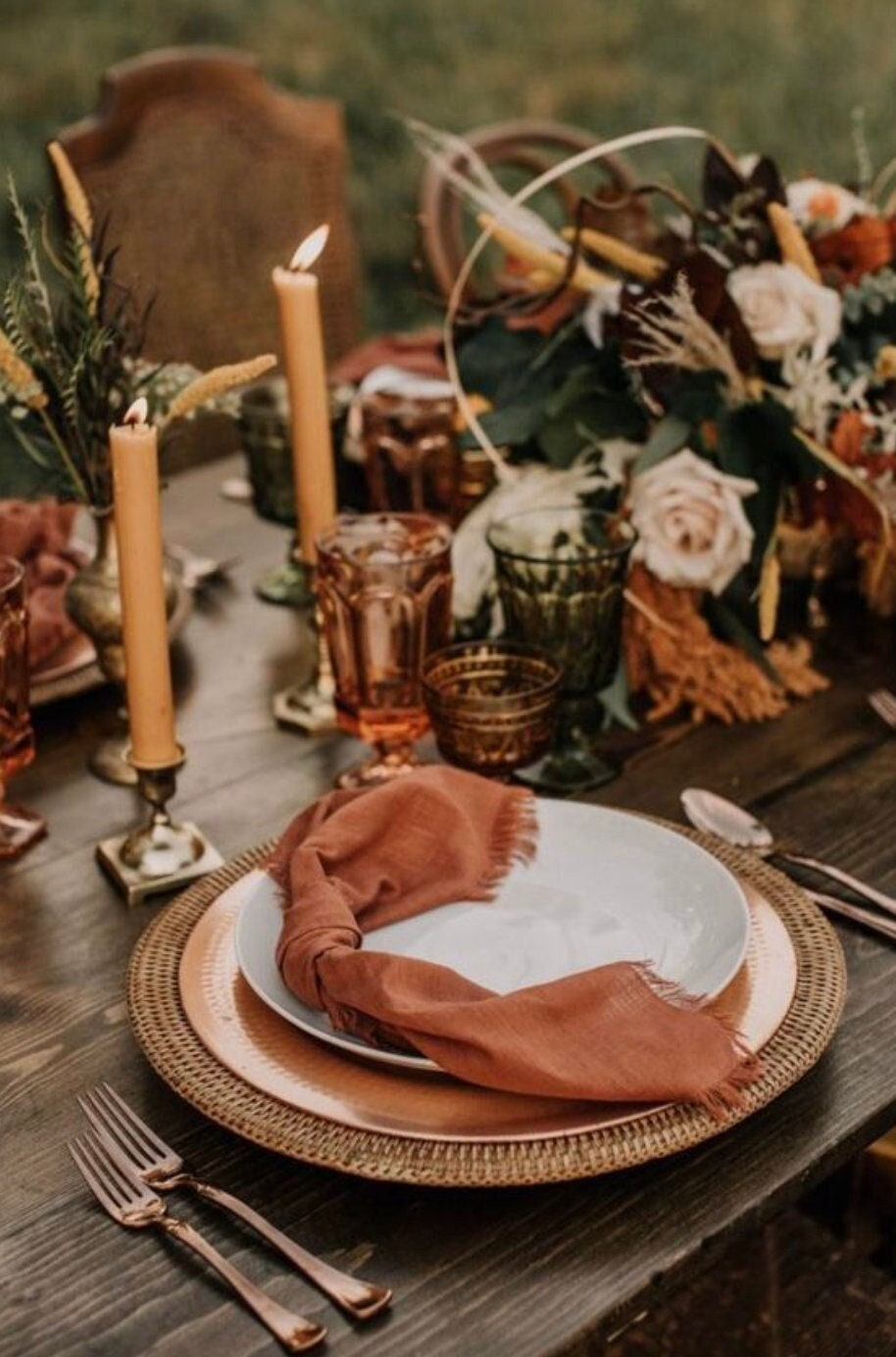 10 Terracotta Gauze Cheesecloth Linen Napkins