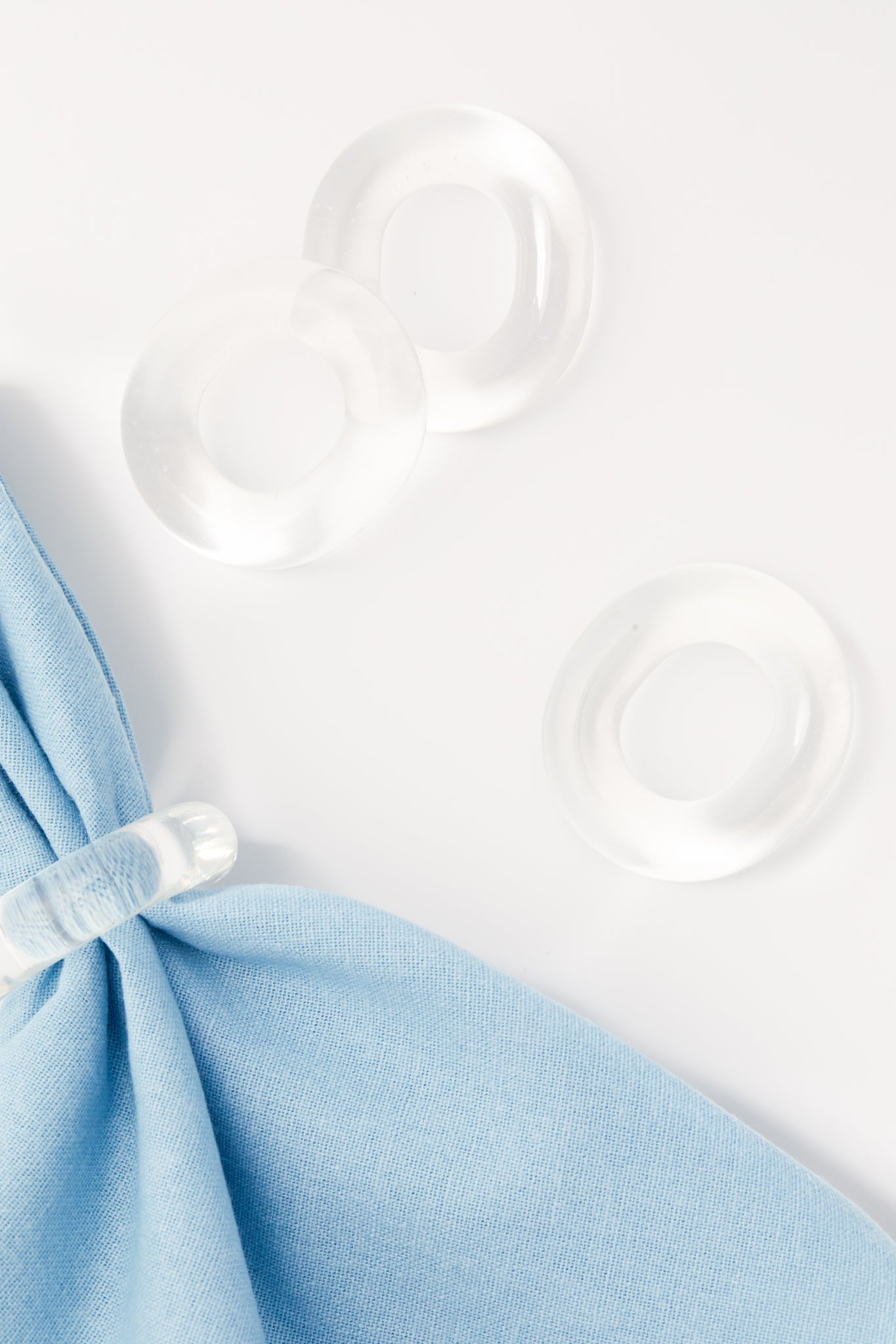 Clear Catena Link Napkin Rings Set of 4