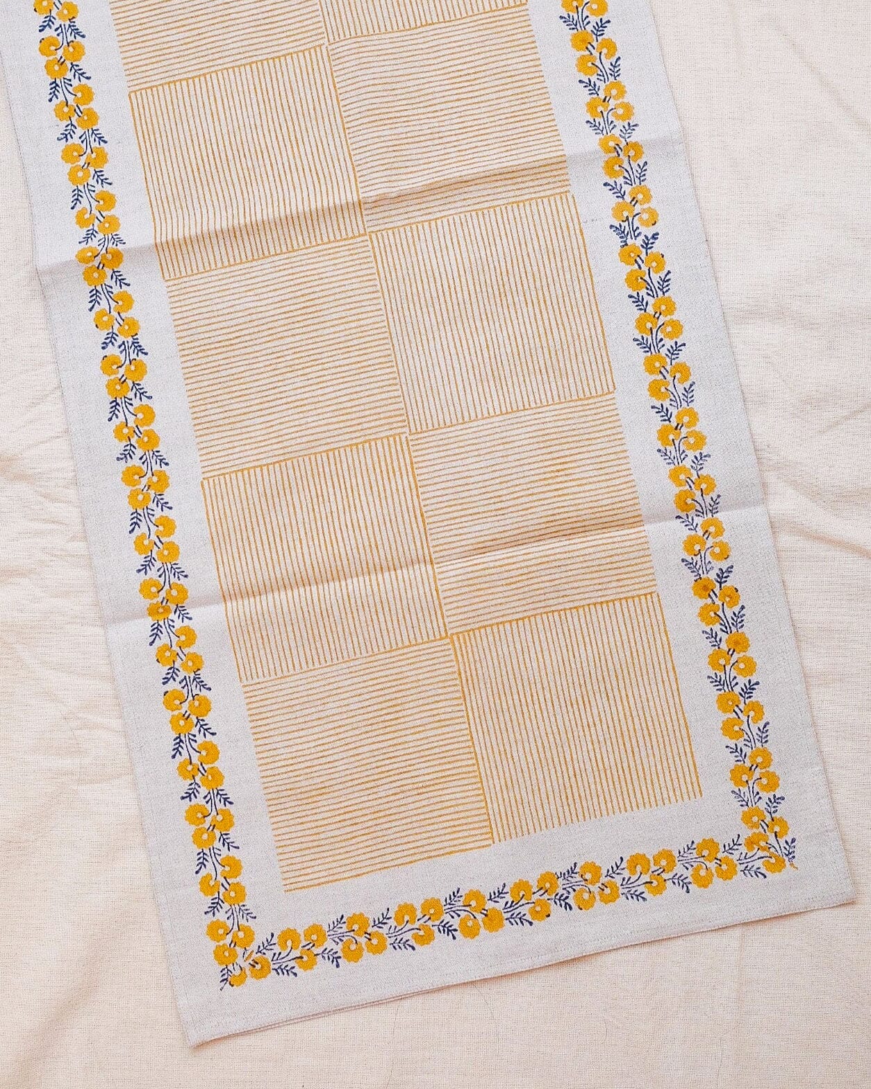 Tamara Linen Table Runner Tablecloths + Runners Soil to Studio Yellow Daffodil