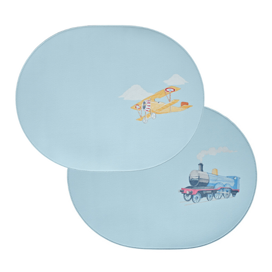 Vintage Transport Reversible Faux Leather Placemat