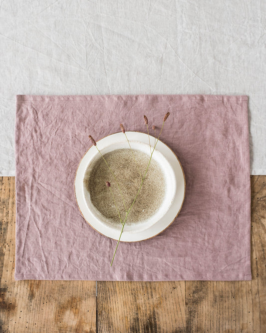 Woodrose linen placemat set of 2