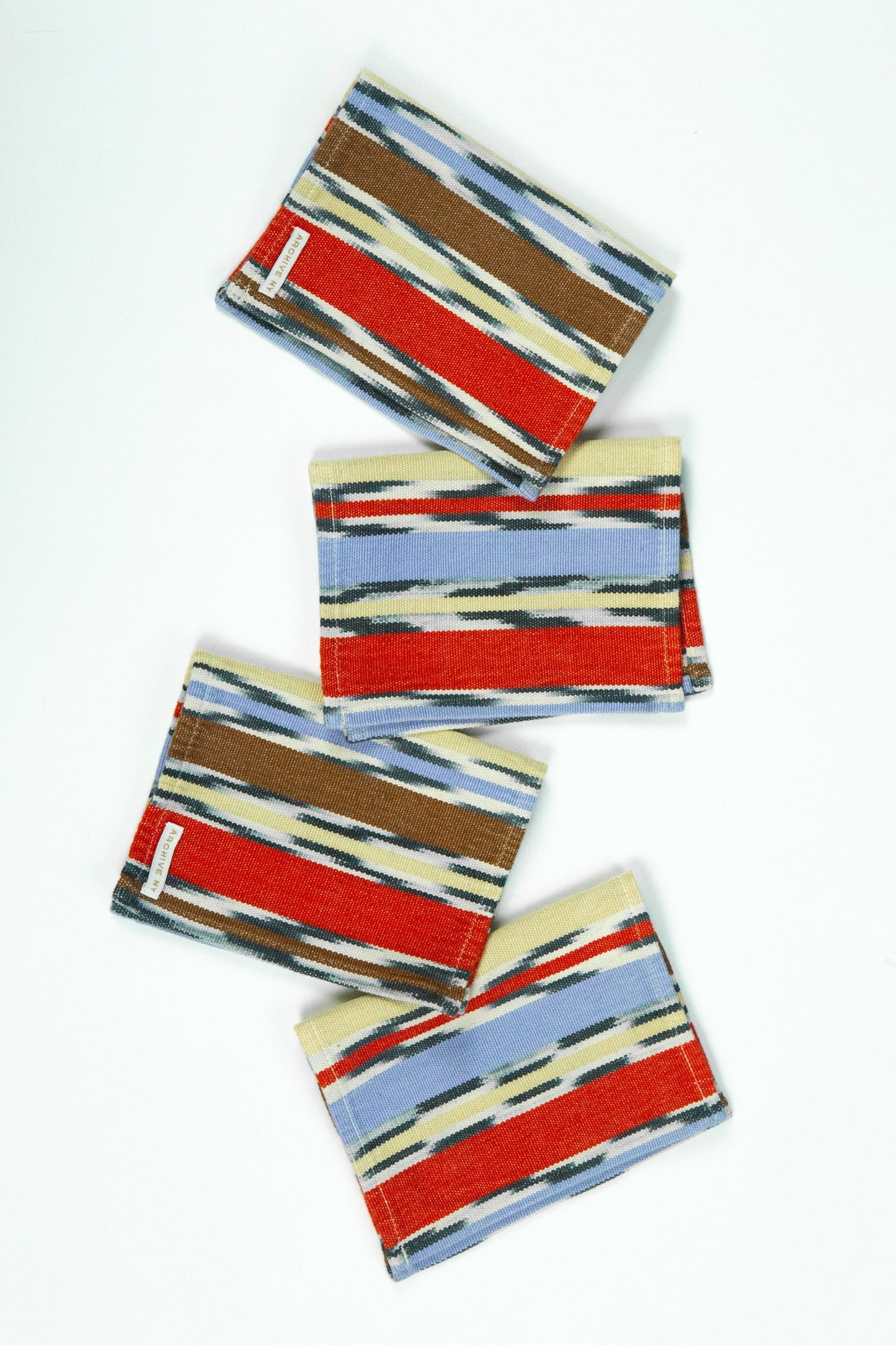 Xela Jaspe Cocktail Napkin Set Cloth Napkins Archive New York Multi