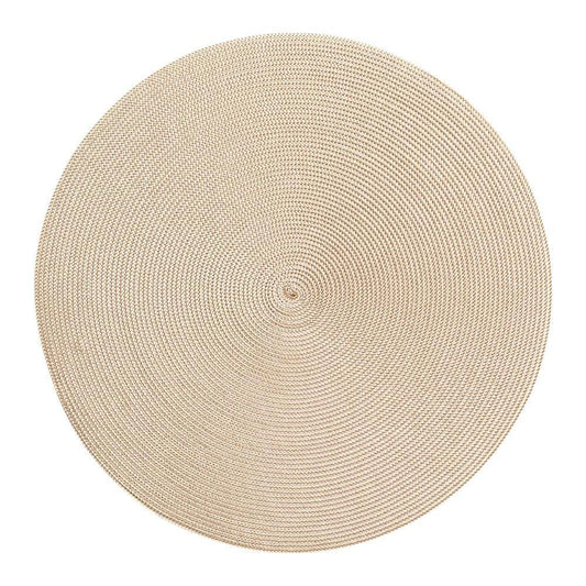 Braided Round Placemat in Ivory & Dust - 1 Each