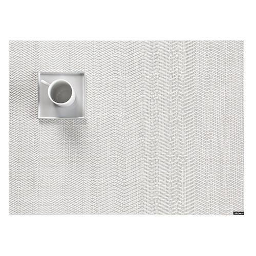 Chilewich: Wave Woven Vinyl Placemats Set of 4 & Runners Placemats Chilewich Rectangle Grey
