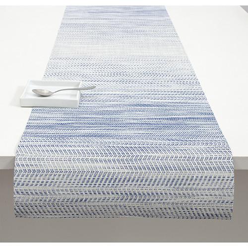 Chilewich: Wave Woven Vinyl Placemats Set of 4 & Runners Placemats Chilewich Runner Blue
