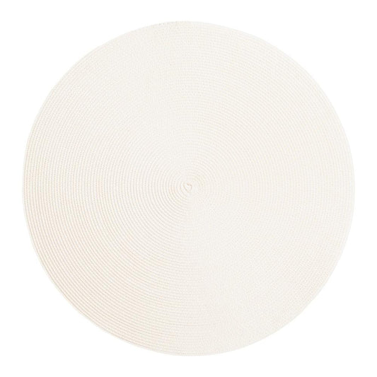 Braided Round Placemat in Bone - 1 Each