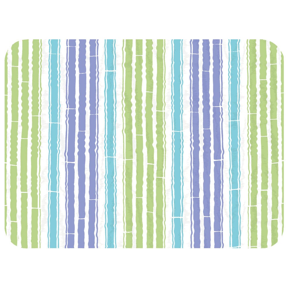 Bamboo Stripe Paper Placemats in Blue & Green - 12 Per Package,