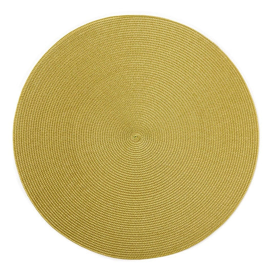 Braided Round Placemat in Gold & Avocado - 1 Each