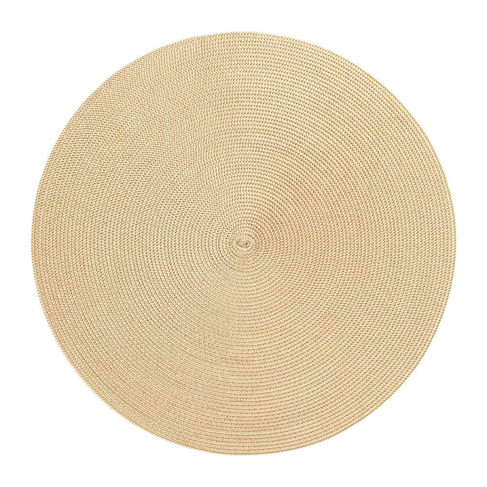 Braided Round Placemat in Cream & Dust - 1 Each