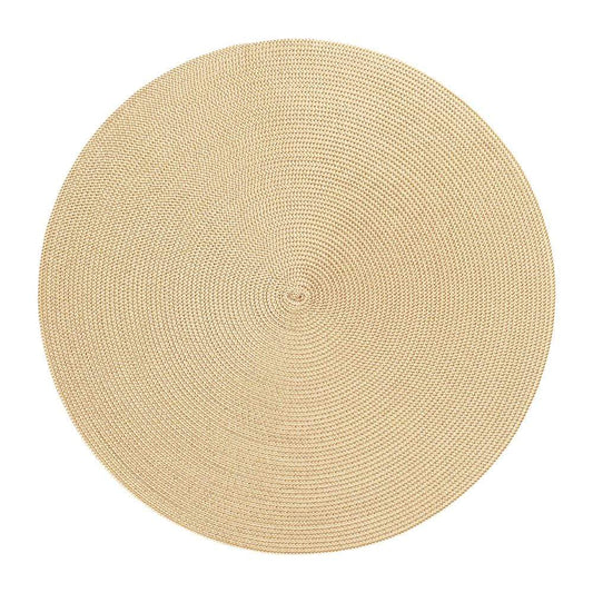 Braided Round Placemat in Cream & Dust - 1 Each