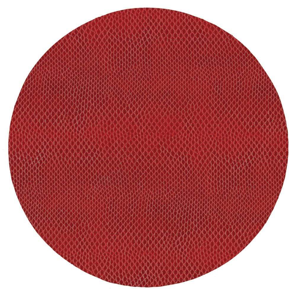 Snakeskin Felt-Backed Placemat in Crimson - 4 Each