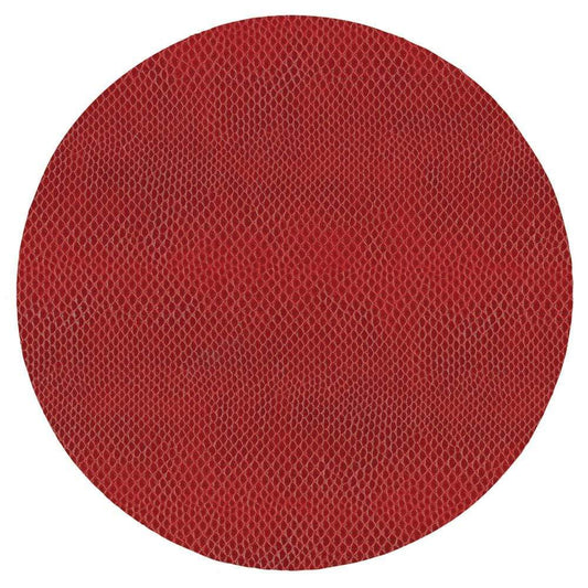 Snakeskin Felt-Backed Placemat in Crimson - 4 Each
