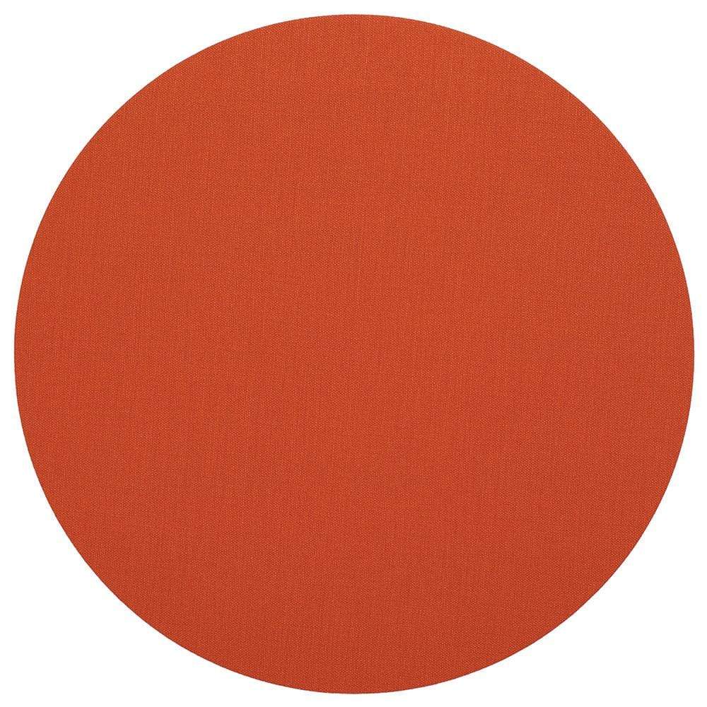 Classic Canvas Round Felt-Backed Placemat in Orange - 4 Each