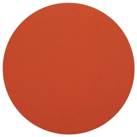 Classic Canvas Round Felt-Backed Placemat in Orange - 4 Each