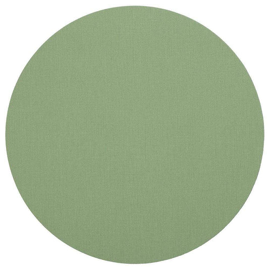 Classic Canvas Round Felt-Backed Placemat in Moss Green - 4 Each