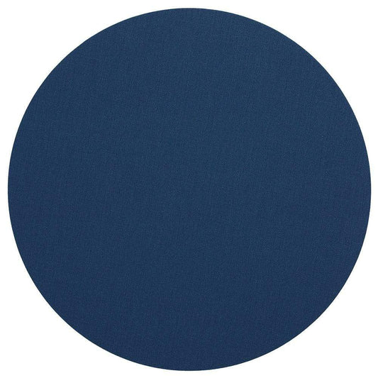 Classic Canvas Round Felt-Backed Placemat in Navy - 4 Each