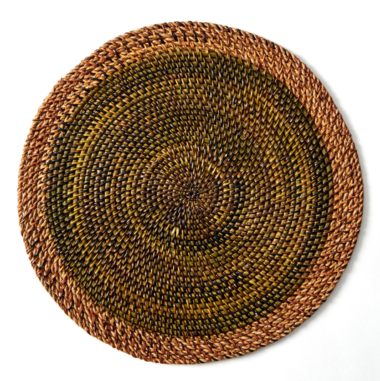 Shaded Rattan Round Placemat