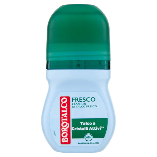 Borotalco, Deodorante Roll On Fresco 50ml, 1.6 Fl Oz made in Italy
