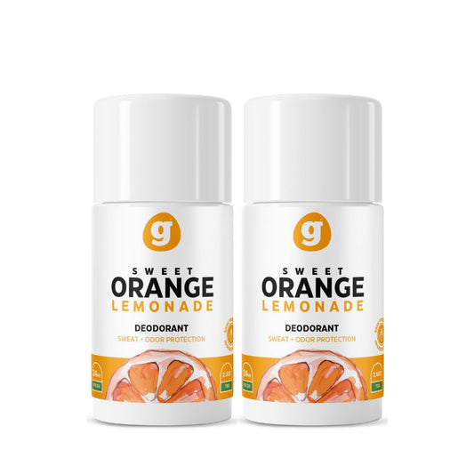 Citrus Hibiscus, Natural Deodorant for Women, Girls, Safe for Kids | Non-Toxic, Aluminum-Free | Sweat + body odor Protection 2 PACK (Sweet Orange Lemonade) Lasts Up to 6 Months