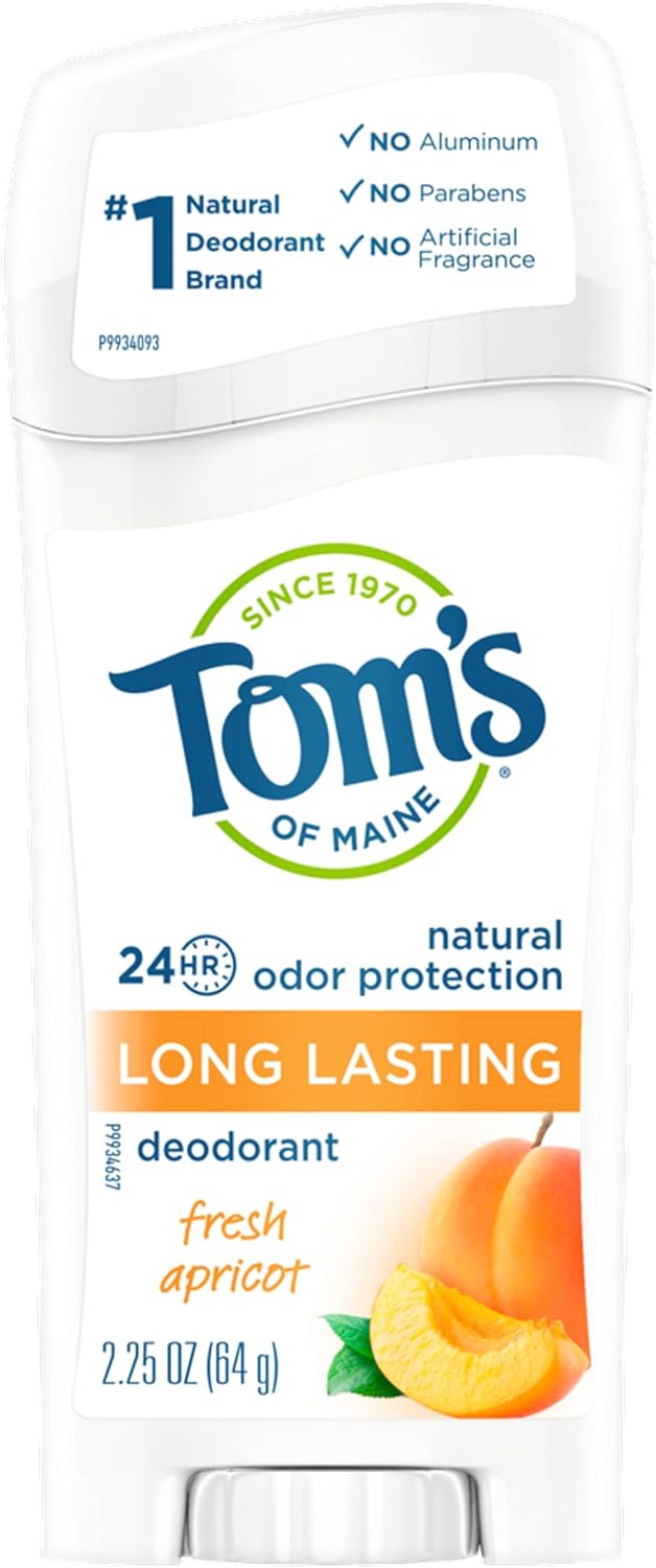 Tom's of Maine Long-Lasting Aluminum-Free Natural Deodorant for Women, Fresh Apricot, 2.25 oz.