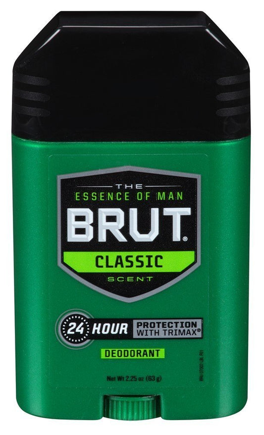 Brut Deodorant 2.25oz Oval Solid Classic Scent (2 Pack)
