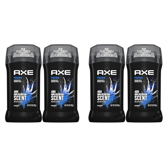 AXE Dual Action Deodorant Stick For Long Lasting Odor Protection, Phoenix Crushed Mint & Rosemary Men's Deo, Aluminum Free 3oz Twin Pack (Pack of 2)