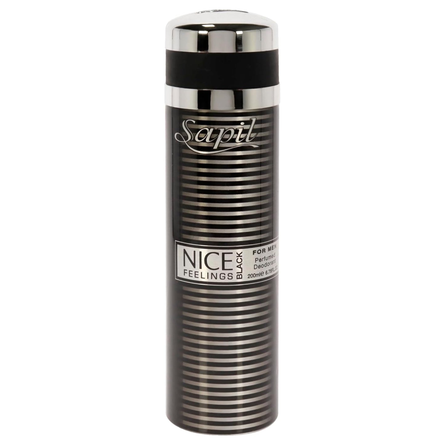 Sapil Nice Feelings Black - Deodorant Spray for Men - Scented Deodorant for Long-Lasting Odor Protection - Spicy, Citrus, and Woody Deodorant Spray - Keeps You Fresh and Odor Free All Day - 6.76 oz