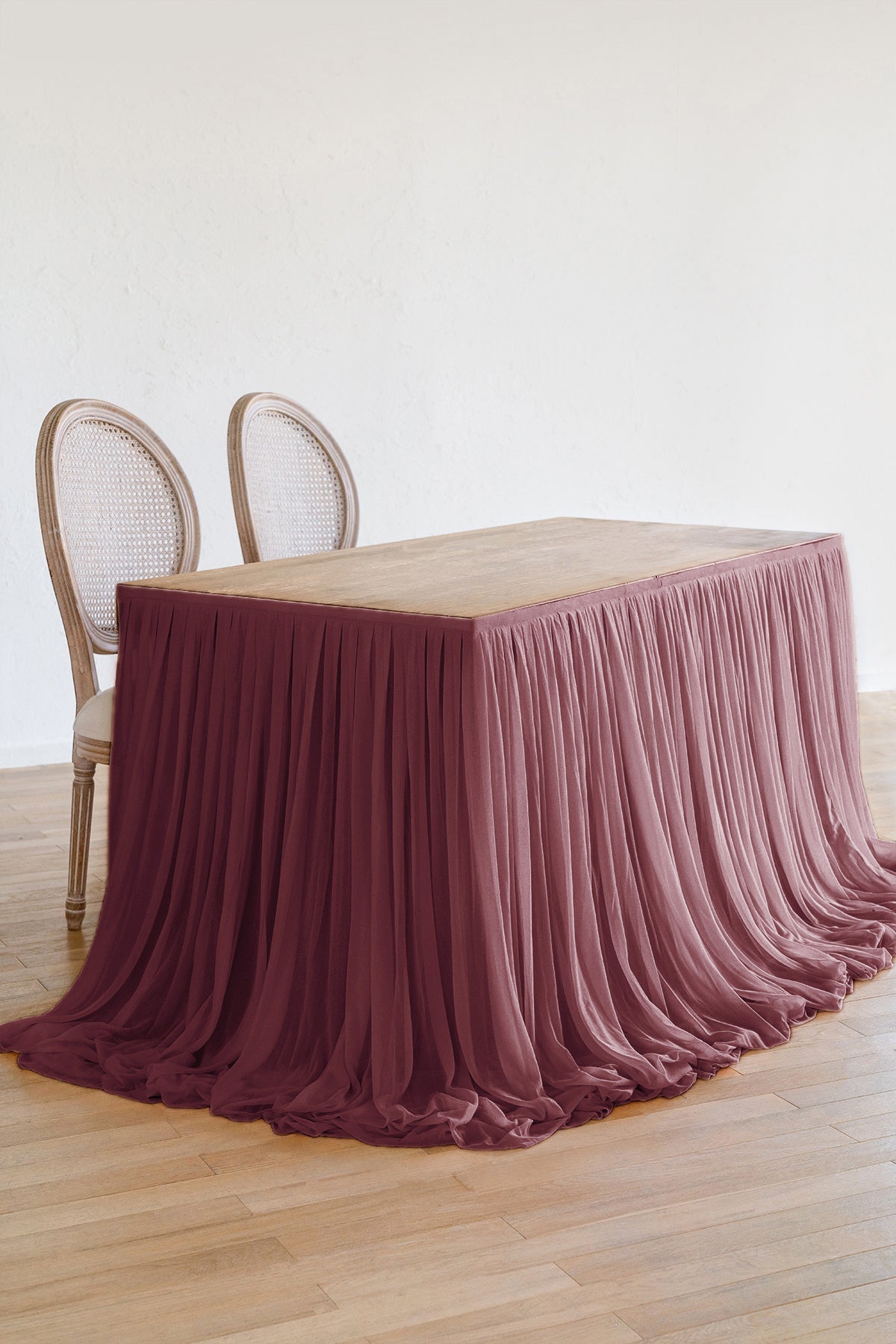 Table Skirt for Head Table/Sweetheart Table - 8 Colors