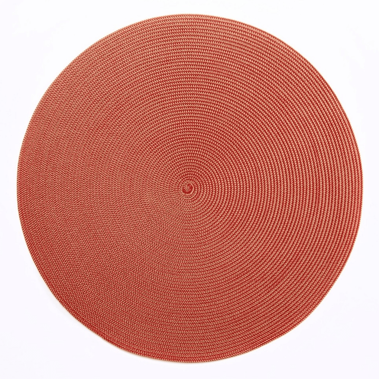 Braided Round Placemat in Gold & Red - 1 Each