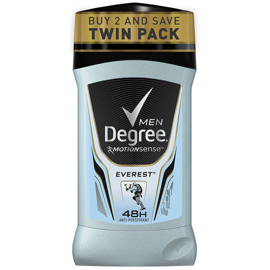 Degree Men Advanced Antiperspirant Deodorant Everest 2 Count 72-Hour Sweat and Odor Protection Antiperspirant For Men With MotionSense® Technology 2.7 oz