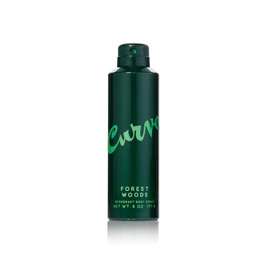 Curve Men's Deodorant Fragrance Spray by Curve, Casual Day or Night Scent, Forest Woods, 6 Fl Oz