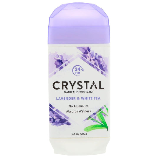 Crystal Deodorant Solid Stick 2.5 Ounce Lavender & White Tea (Pack of 6)6