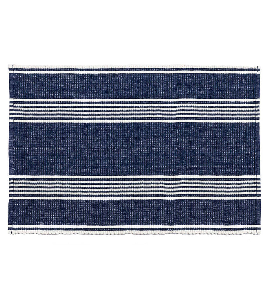 Bistro Stripe Placemat - Indigo - Set of 4
