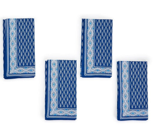Blue Print Napkin Set 4