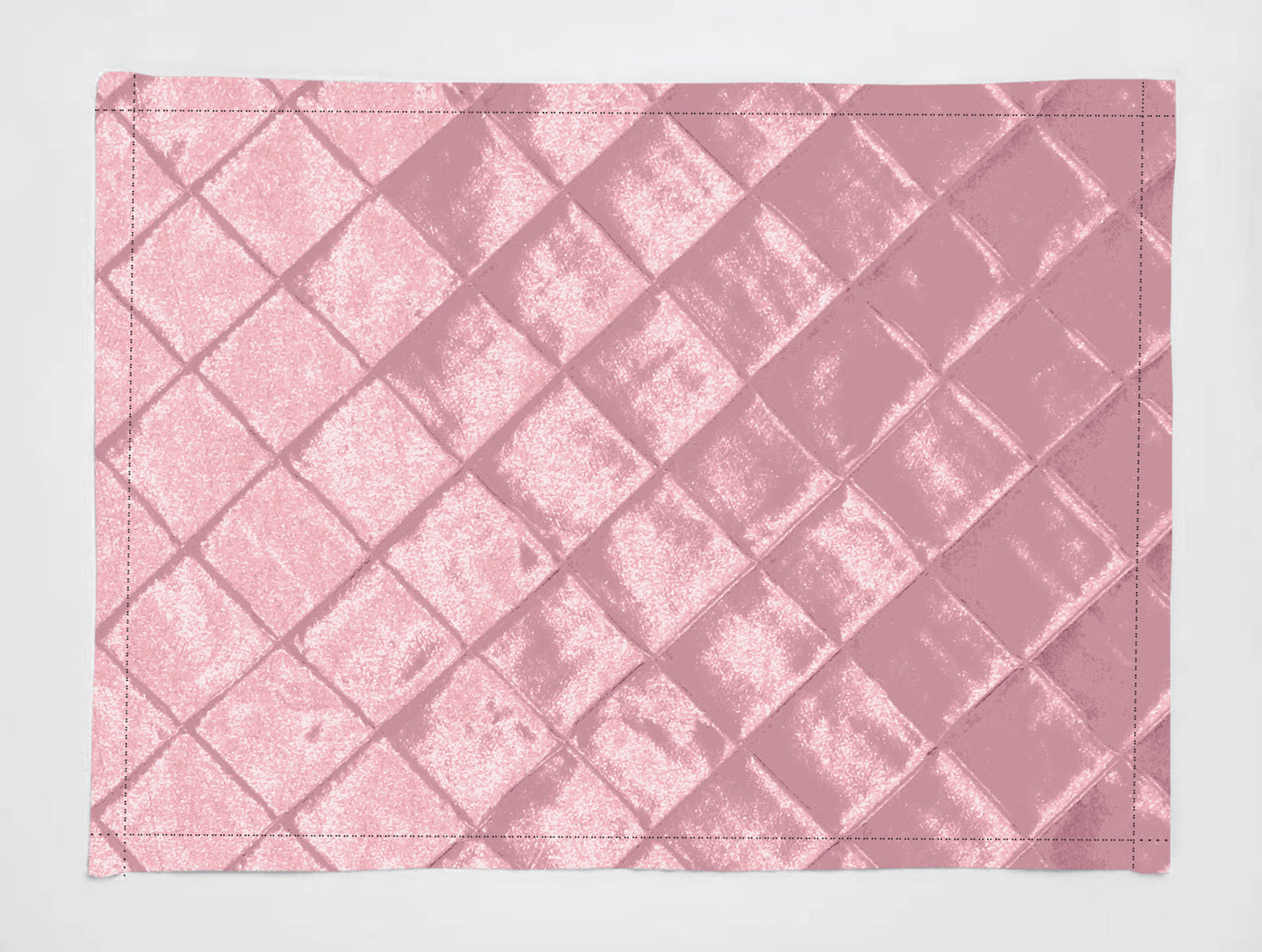 Cross-Stitch Pintuck Diamond Pattern Polyester Taffeta Dinner Table Placemats Holiday Home Decoration 13" x 19" (Pack of 4)