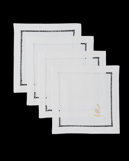 Champagne Celebration Cocktail Napkins - Set of 4