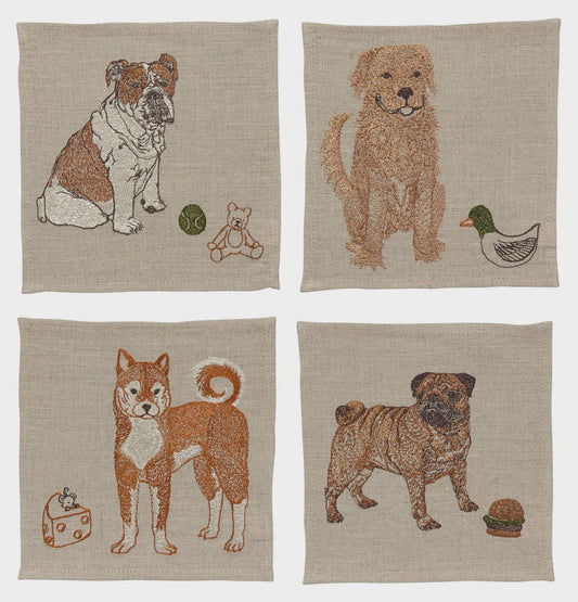 Dogs and Toys Cocktail Napkin Set