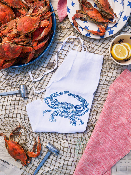 Crab Linen Bib