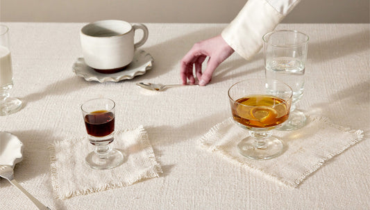 RW GUILD FRINGE DOUBLE WEAVE WASHED LINEN COCKTAIL NAPKIN