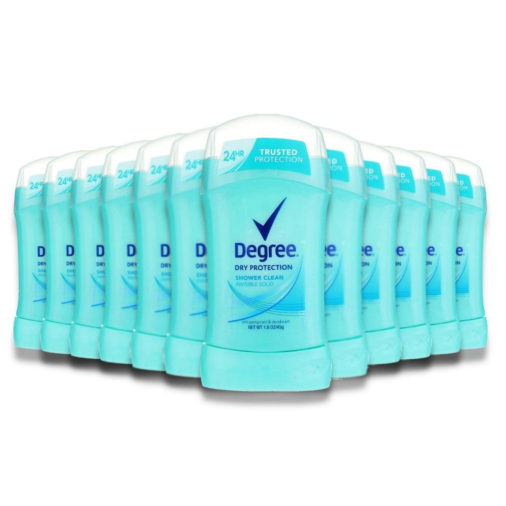 Degree - Shower Clean Dry Protection Antiperspirant Deodorant Stick -  1.6 oz - 12 Pack