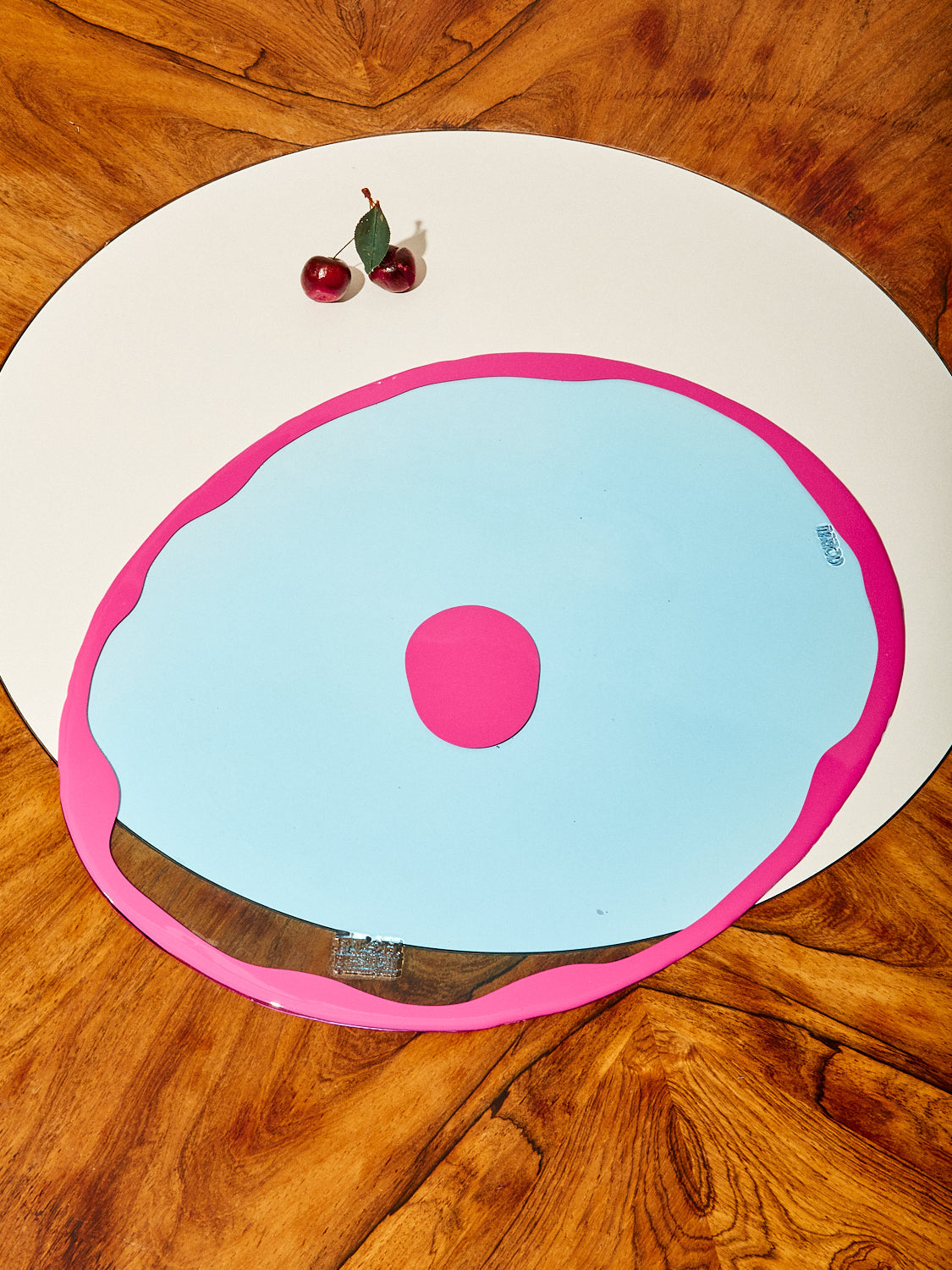 LightBlue/Fuchsia Dot Table-Mates Placemat.