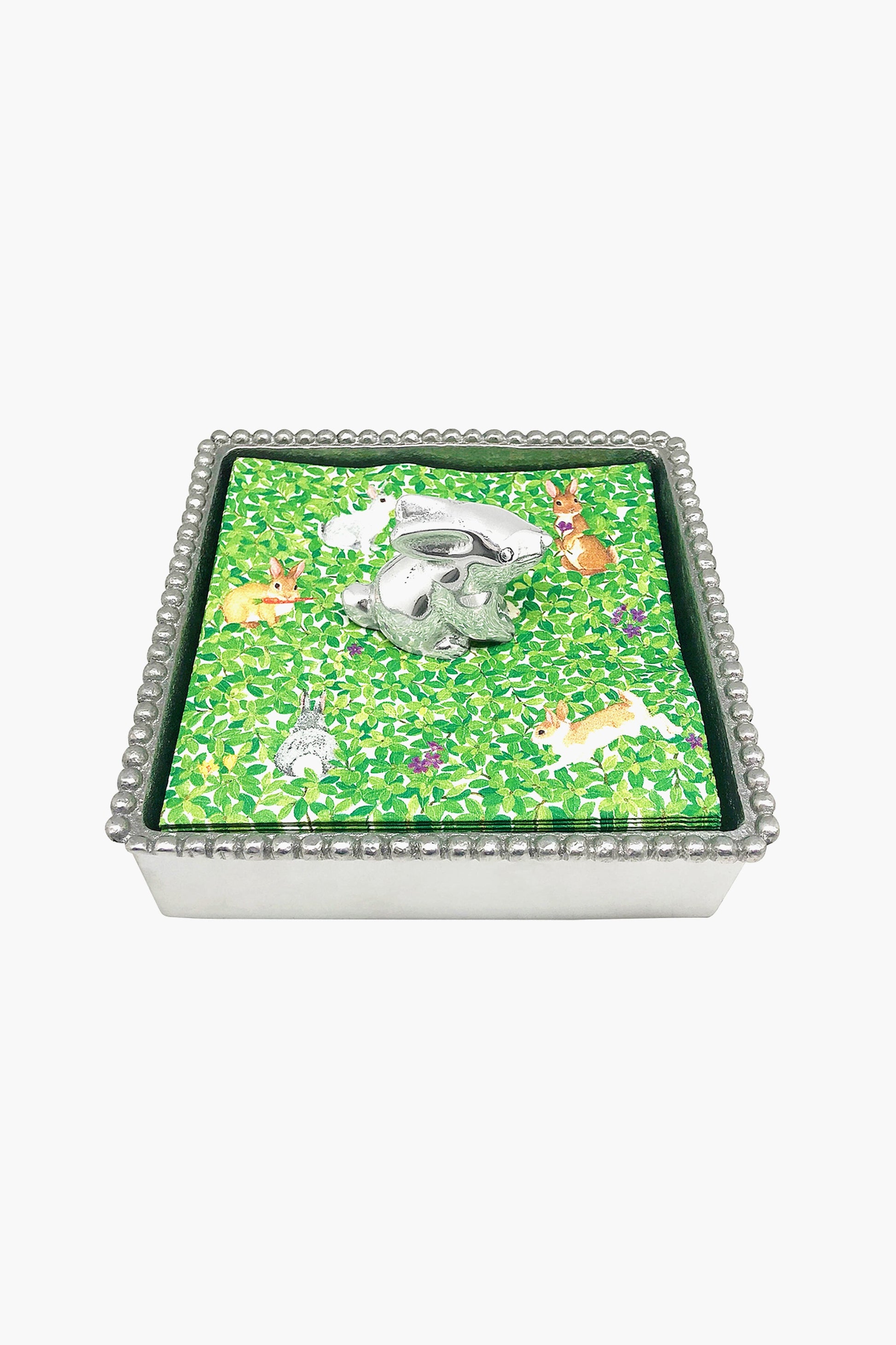 Bunny Beaded Napkin Box